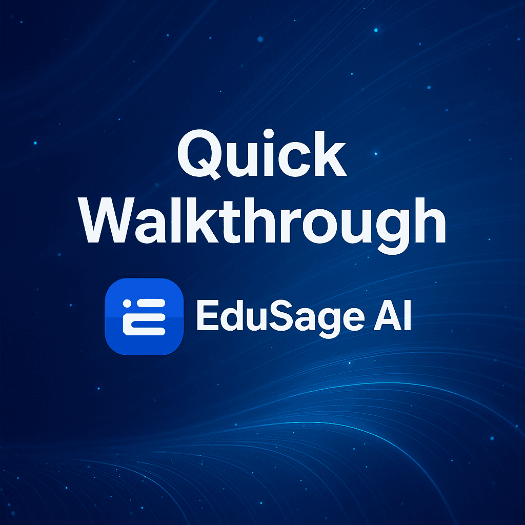 EduSage AI quick walkthrough | Assignment Grading